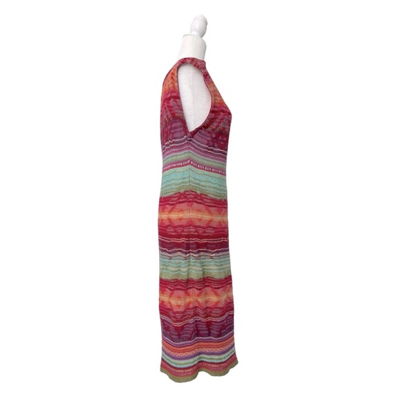 Ralph Lauren Rainbow Crochet Cotton Linen Pointelle Dress - Picture 4 of 10
